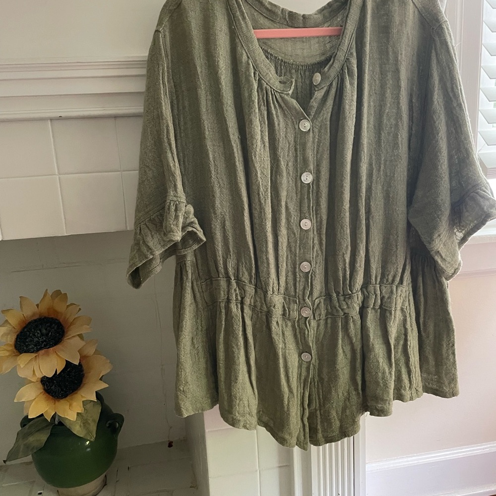 Magnolia Pearl Green Utility Jacket Relaxed Fit
